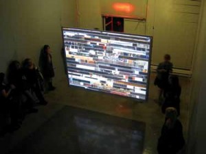 Facing page and right: LoopLoop, by Patrick Bergeron, 2010. (video still) Installation at grunt gallery, Vancouver. Photos courtesy of the artist..