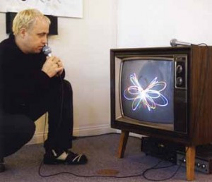 Participation TV, by Nam June Paik, 1963. Manipulated television, signal amplifiers, and microphine. Installation view, 2007. (Frieling et al., 2008, p. 99: http://www.sfmoma.org/explore/multimedia/audio/aop_tour_403).