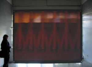 LoopLoop, by Patrick Bergeron, 2010. (video still) Installation at grunt gallery, Vancouver. Photo by author.