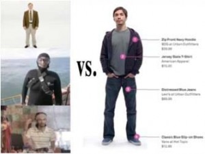 Figure 4 Stills from Microsoft TV commercials juxtaposed with “how to dress like a mac” (2008, 2006)10