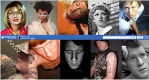 Figure 5 Cindy Sherman Photos (top row) juxtaposed with photos from DURK’s MySpace page. (2008)
