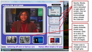 Figure 2 Redesigned iTV Interface