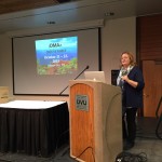 Cher Cornett announcing East Tennessee State as the conference location in 2015